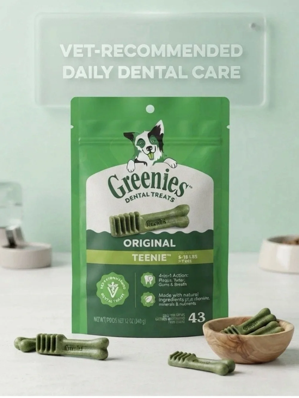 Greenies Original Teenie Dental Dog Treats - 12 oz (43 Count)